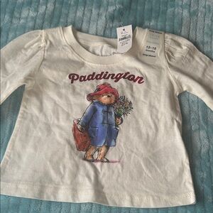 Paddington Bear Cream Long Sleeve Kids Shirt
